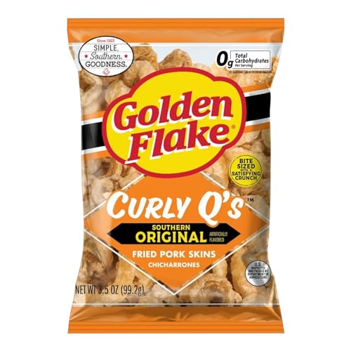 Golden Flake Pork Skins Curly Q's Original